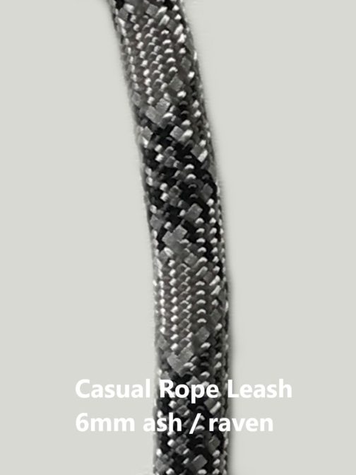 Casual Rope Leash 6mm colour ash / raven NZ