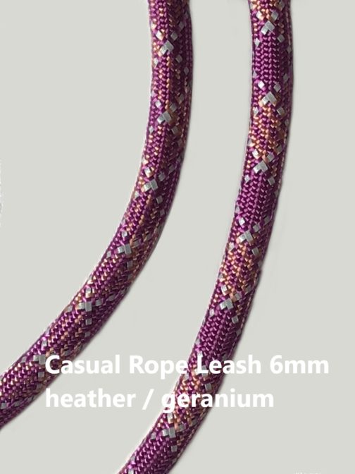 Casual Rope Leash 6mm heather / geranium NZ