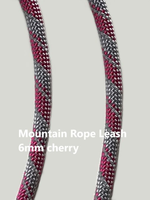 Mountain Rope Leash 6mm cherry NZ